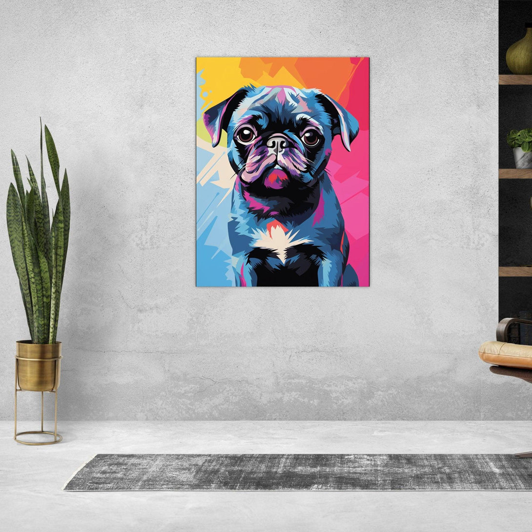 Pop-Art Mopsporträt 30x40 cm / 12x16″ / Poster auf halbmattem Papier