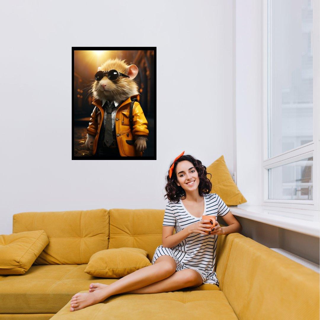 Steampunk-Modehamster 30x40 cm / 12x16″ / Poster auf halbmattem Papier