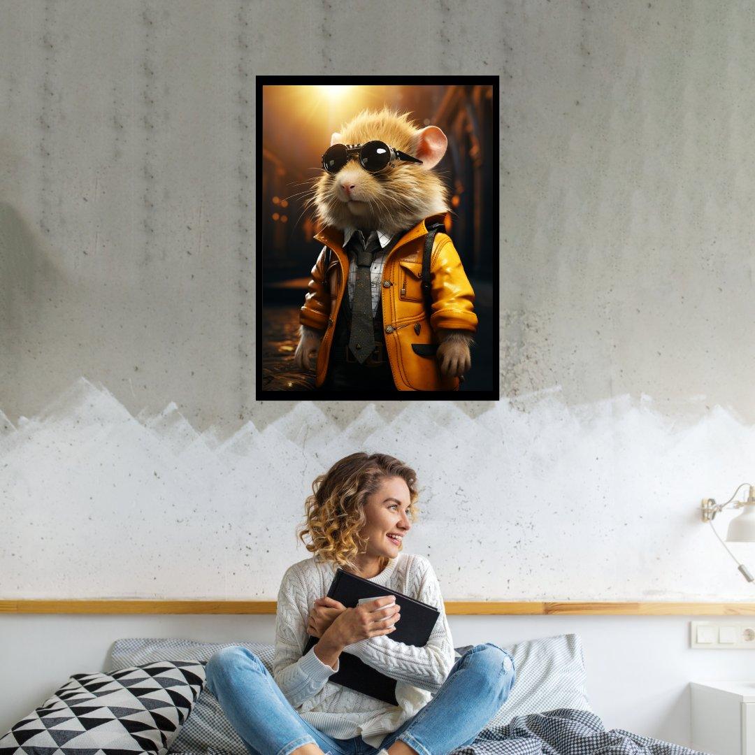 Steampunk-Modehamster 30x40 cm / 12x16″ / Poster auf halbmattem Papier