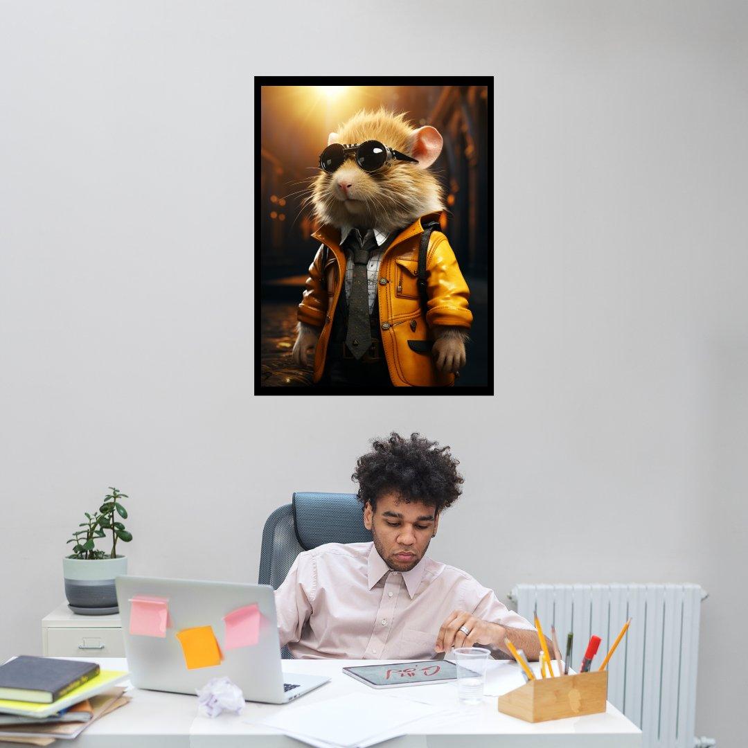 Steampunk-Modehamster 30x40 cm / 12x16″ / Poster auf halbmattem Papier