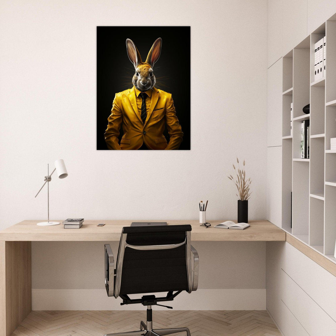 Stilvoller Hase 30x40 cm / 12x16″ / Poster auf halbmattem Papier