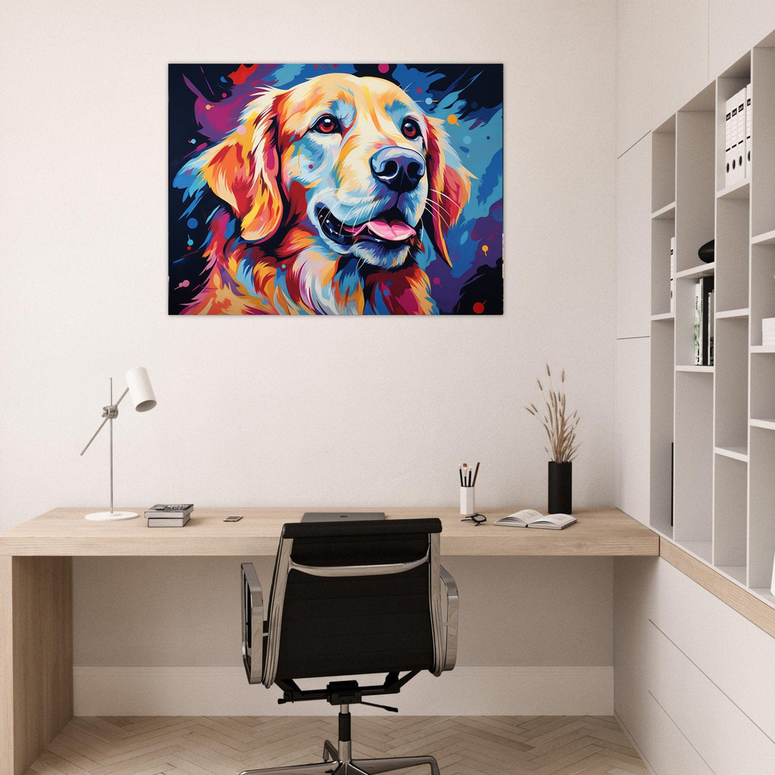 Pop Art Goldie ein Bild aus der collections Tierbilder als Poster mit Rahmen
