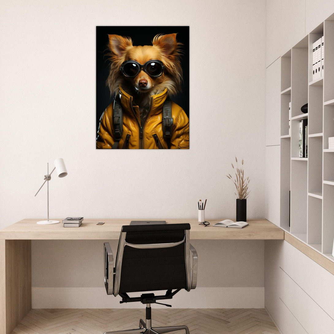 Modebewusster Chihuahua ein Bild aus der collections Tierbilder als Poster mit Rahmen
