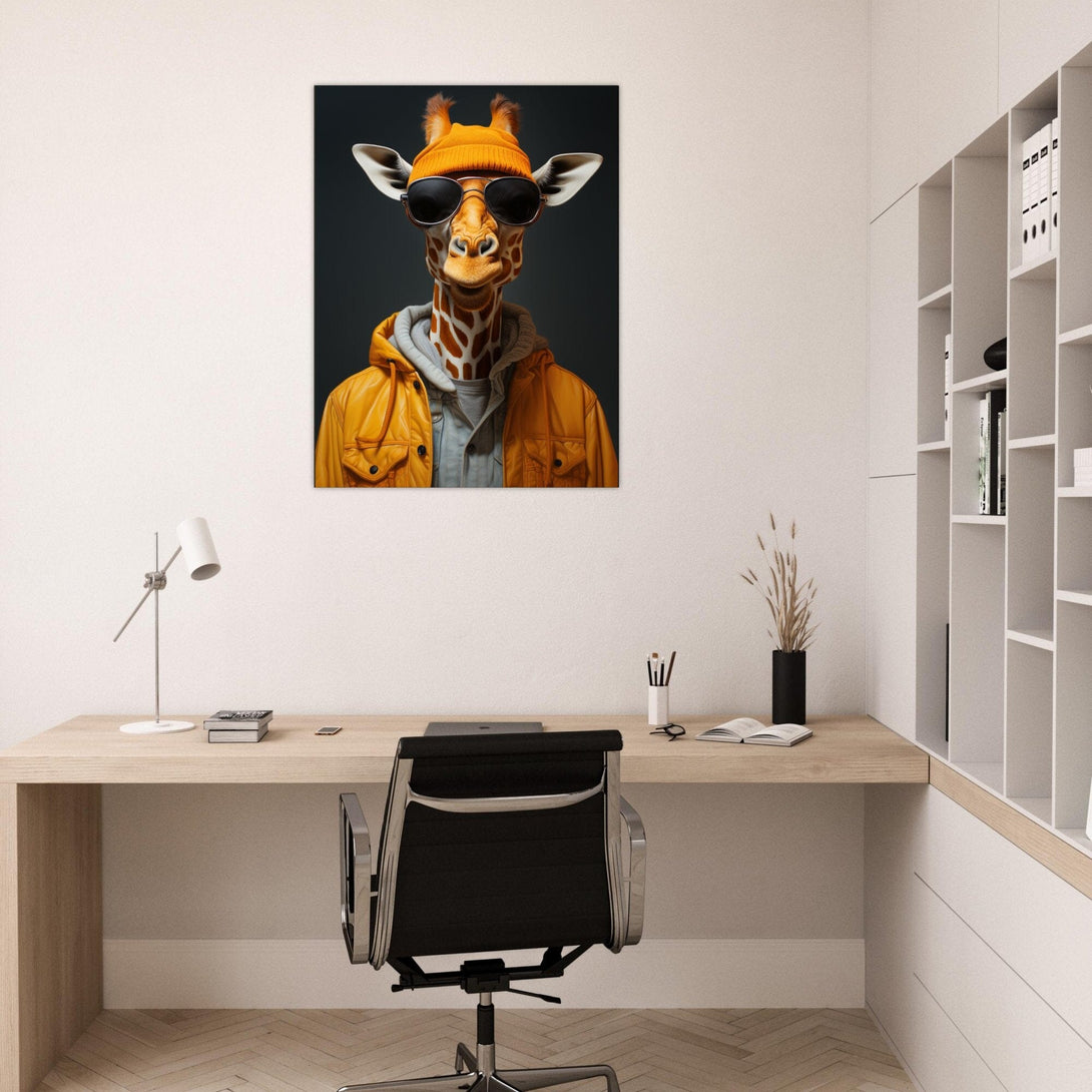 Elegante Grazie in Modischer Montur ein Bild aus der collections Tierbilder als Poster mit Rahmen