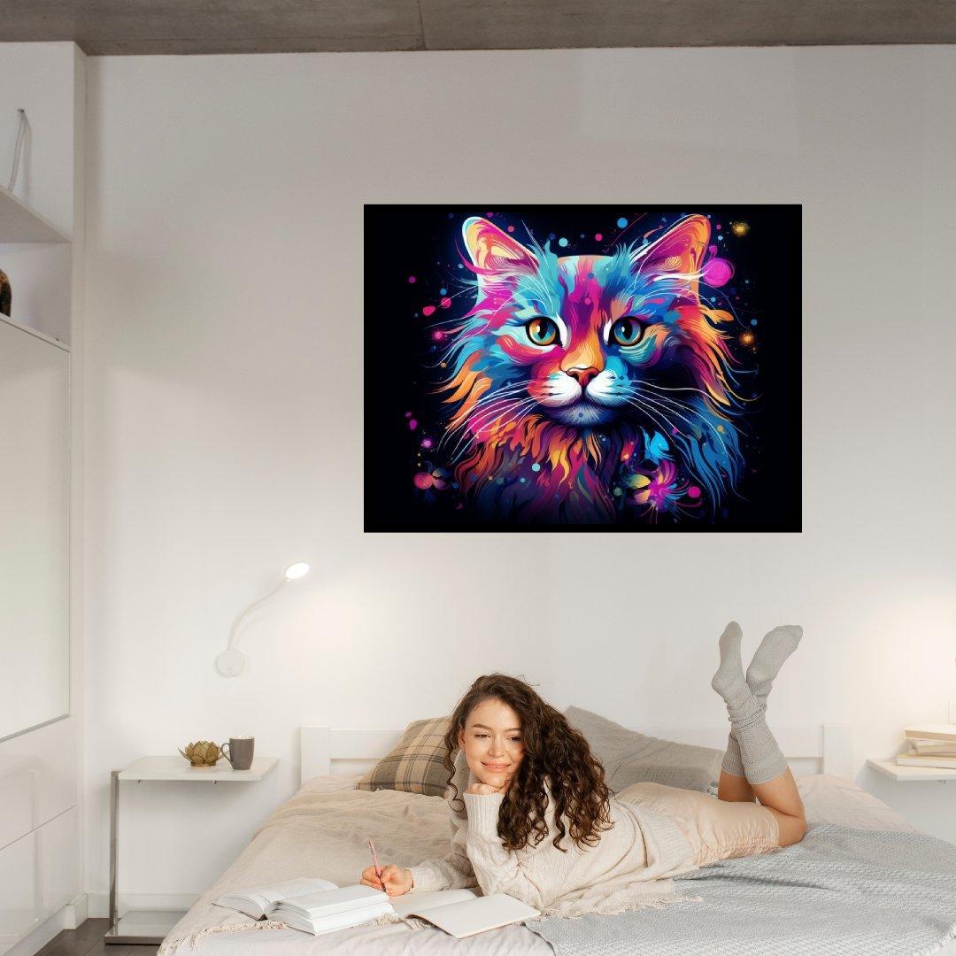 Pop Art Cat ein Bild aus der collections Tierbilder als Poster