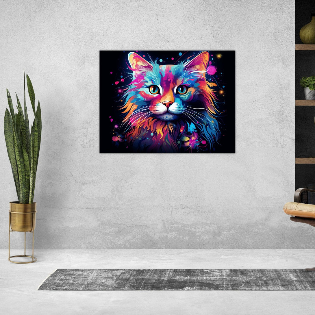 Pop Art Cat ein Bild aus der collections Tierbilder als Poster mit Rahmen