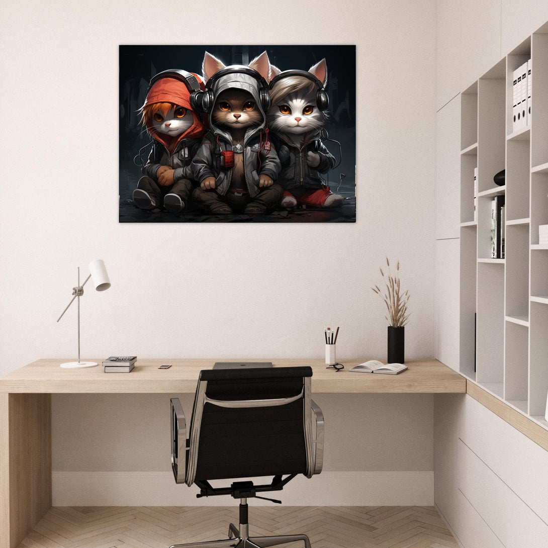 Symphonie der Musikalischen Katzen ein Bild aus der collections Tierbilder als Poster mit Rahmen