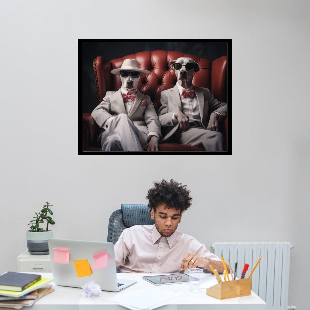 Stylische Hundecouch ein Bild aus der collections Tierbilder als Poster