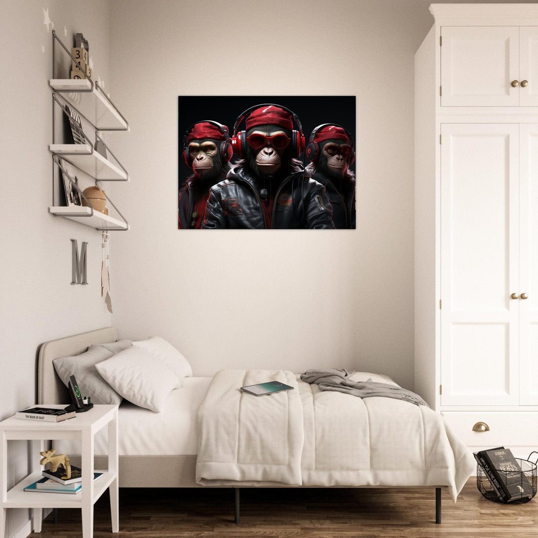 Die Rebellen der Affenwelt ein Bild aus der collections Tierbilder als Leinwandbild