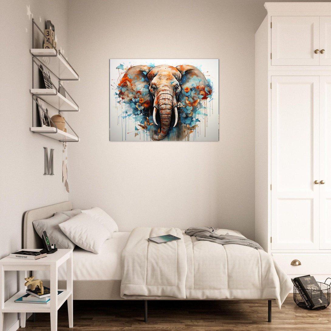 Blumen-Elefant ein Bild aus der collections Tierbilder als Leinwandbild