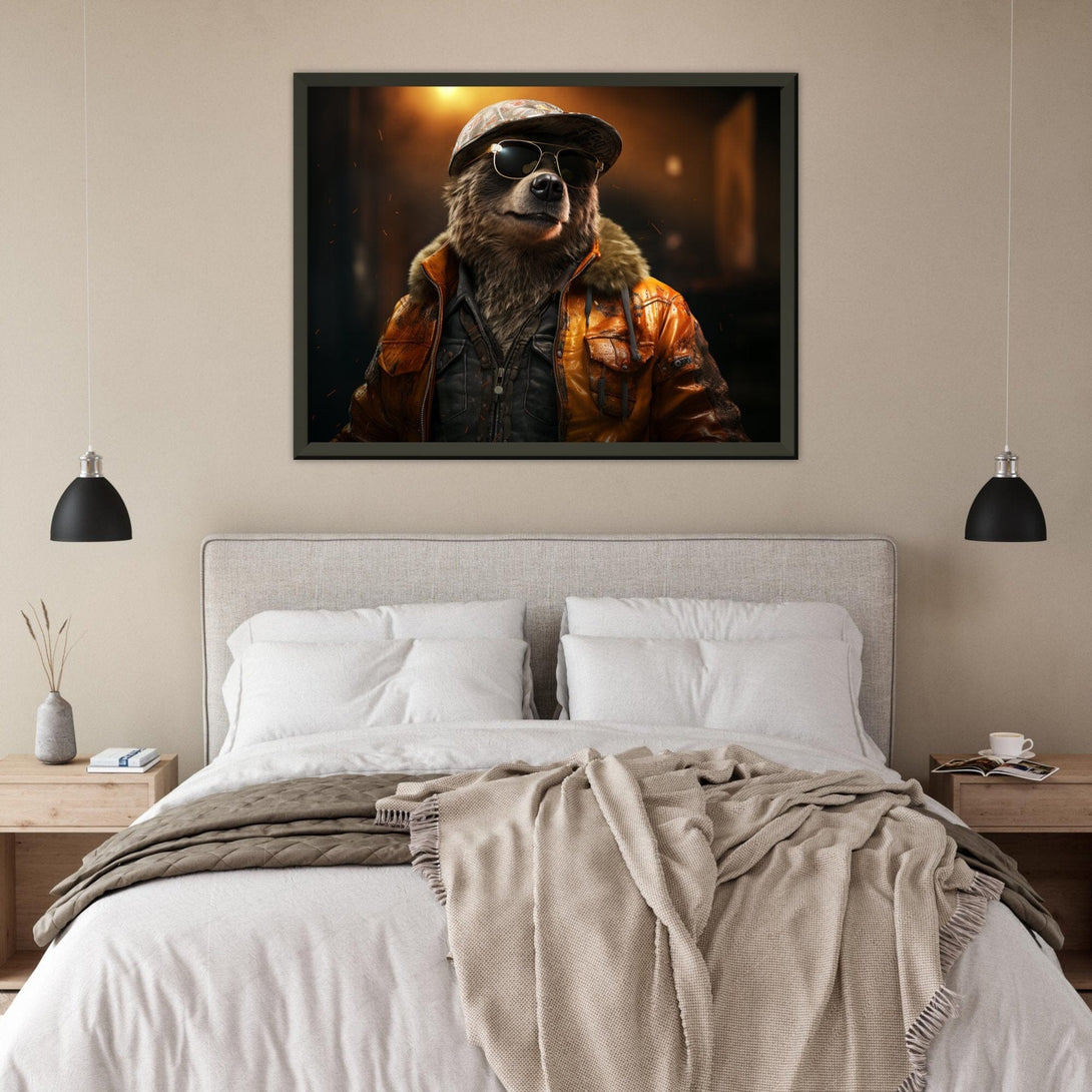Cool Bear ein Bild aus der collections Tierbilder als Leinwandbild