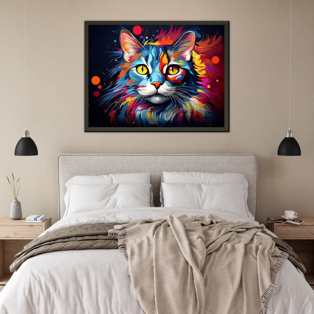 Bunter Katzenblick ein Bild aus der collections Tierbilder als Poster