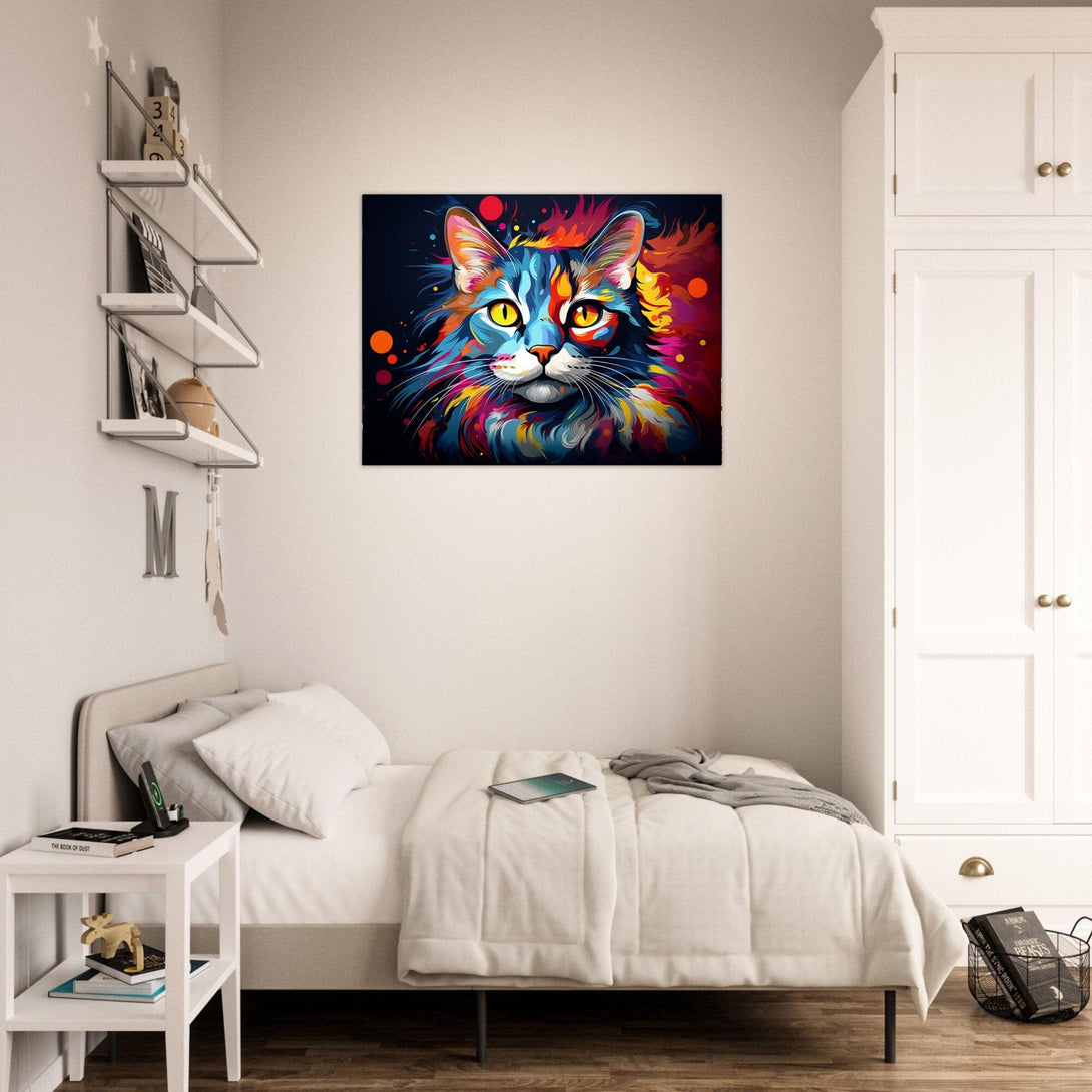 Bunter Katzenblick ein Bild aus der collections Tierbilder als Alu-Dibond Bild