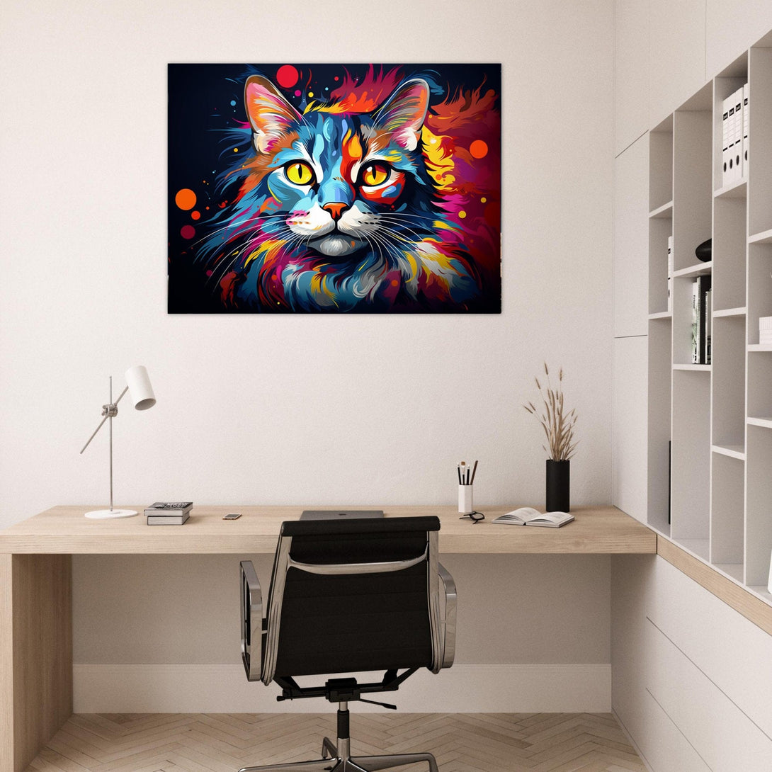 Bunter Katzenblick ein Bild aus der collections Tierbilder als Leinwandbild