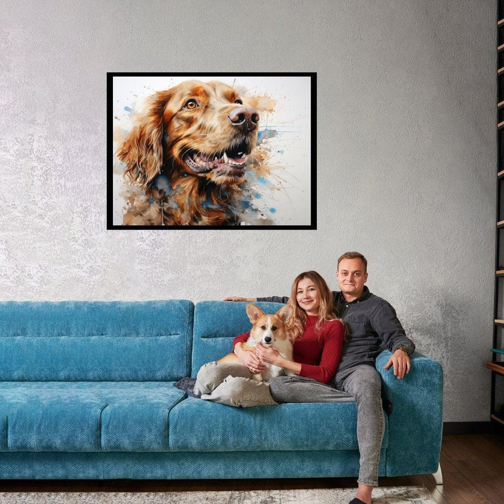 Wandbild Goldig und Bunt freigestellt