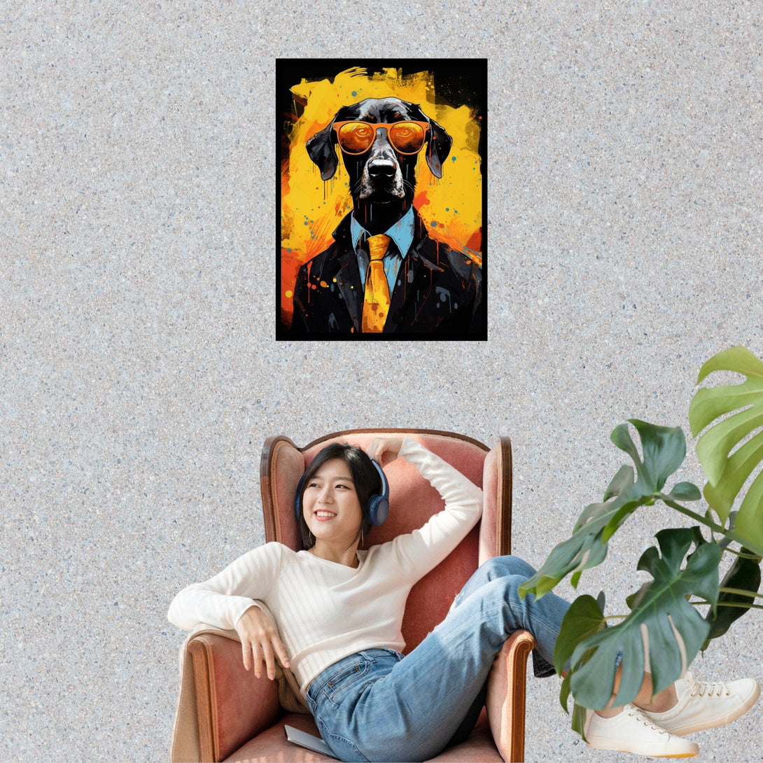 Hunde Deal ein Bild aus der collections Tierbilder als Poster mit Rahmen