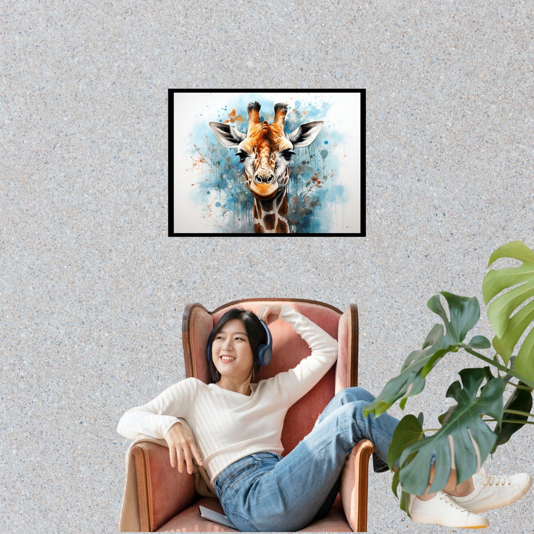 Georgina, die Giraffe ein Bild aus der collections Tierbilder als Poster mit Rahmen