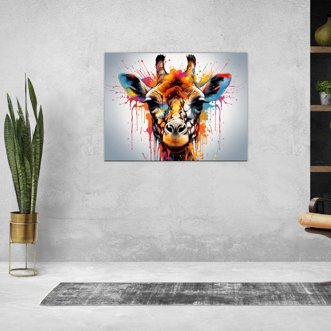 Bunte Giraffensyphonie ein Bild aus der collections Tierbilder als Alu-Dibond Bild